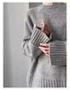 Women's European-Style Heavy-Weight Pure Wool Round-Neck Sweater, Thick & Loose Mid-Length Cashmere Pullover