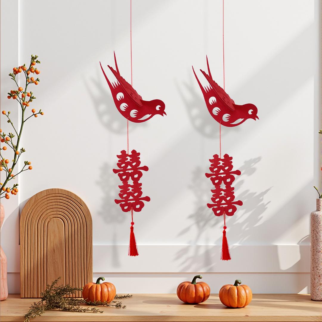 

2025 Wedding Room Double Happiness Pendant Lanterns for Bride and Groom s Decor