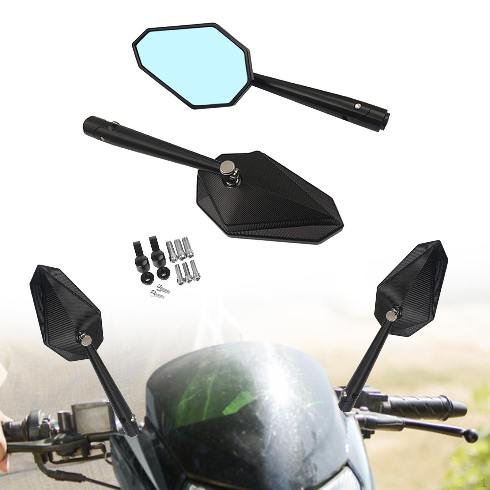 

2 шт. Мотоциклетное зеркало заднего вида, боковая часть руля мотоцикла, конец руля Black