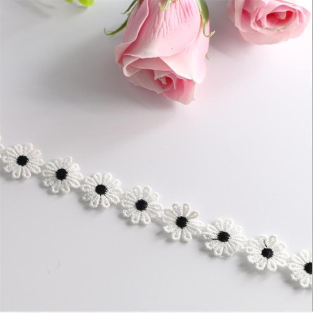 1yards × 25mm Spitzenbesatz Gänseblümchen Heimtextilien Bekleidungszubehör