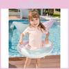 Eco-friendly Pvc Cartoon Pattern Mermaid Toddler Seat Ring Swim Ring For Children