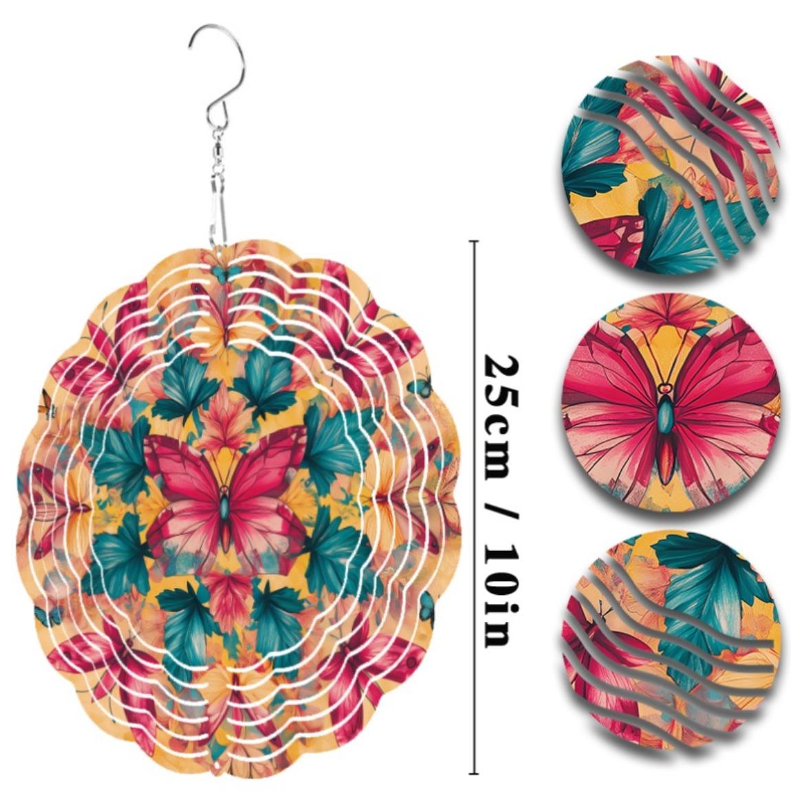 

Яркая Подвеска-Колокольчик в Виде Бабочки Красочный Металлический Садовый Декор с Крючком 360 Идеально для Весеннего Летнего Двора Прекрасный Подарок для Любителей Природы Прочный 01A