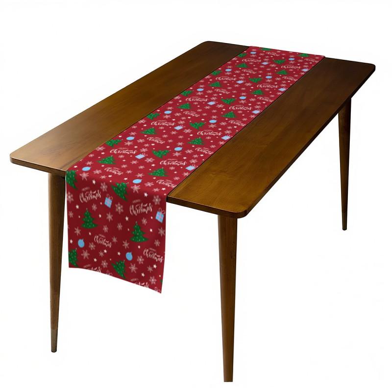 Christmas Table Runner Festive Decor Dining Home Party Decorations
