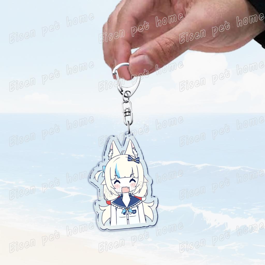Cute Manga Sameko Saba Keychain Llavero Accessories Bag Cute Anime Kawaii Farming Charm Women's Keyrings Fans Gift