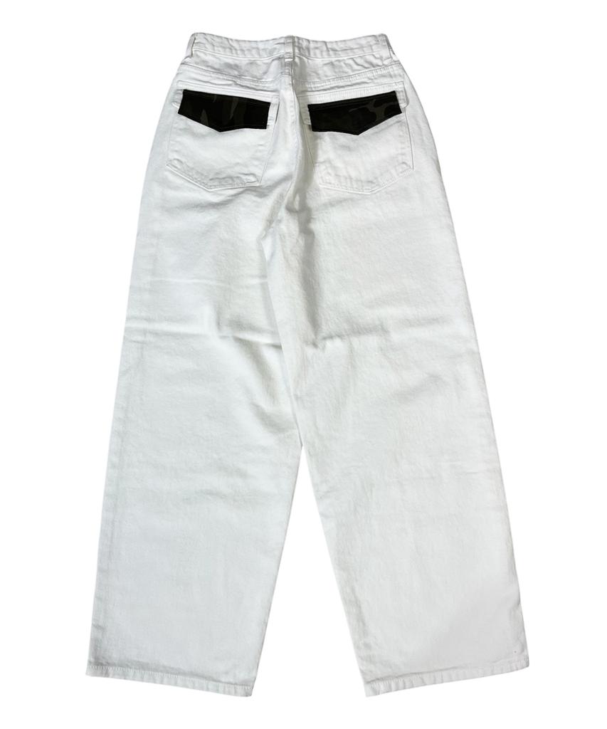 SK8ER ROCK Camo Flap Ivory Curved Jeans