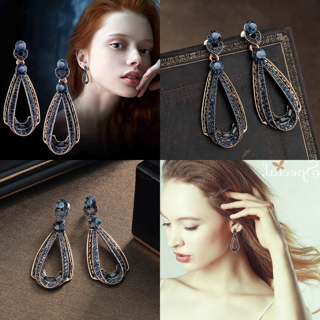 Fashion Court Retro Dropshaped Earrings For Women With Elegant And Wild Style