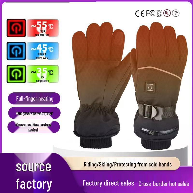 Winter Heated Gloves with Adjustable Temperature for Cycling, Skiing, and Motorcycling