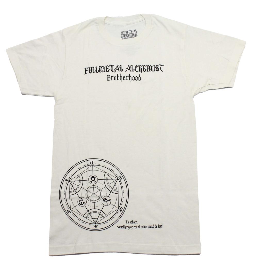 Full Metal Alchemist New Adult T-shirt Name Above Transmutation Circle
