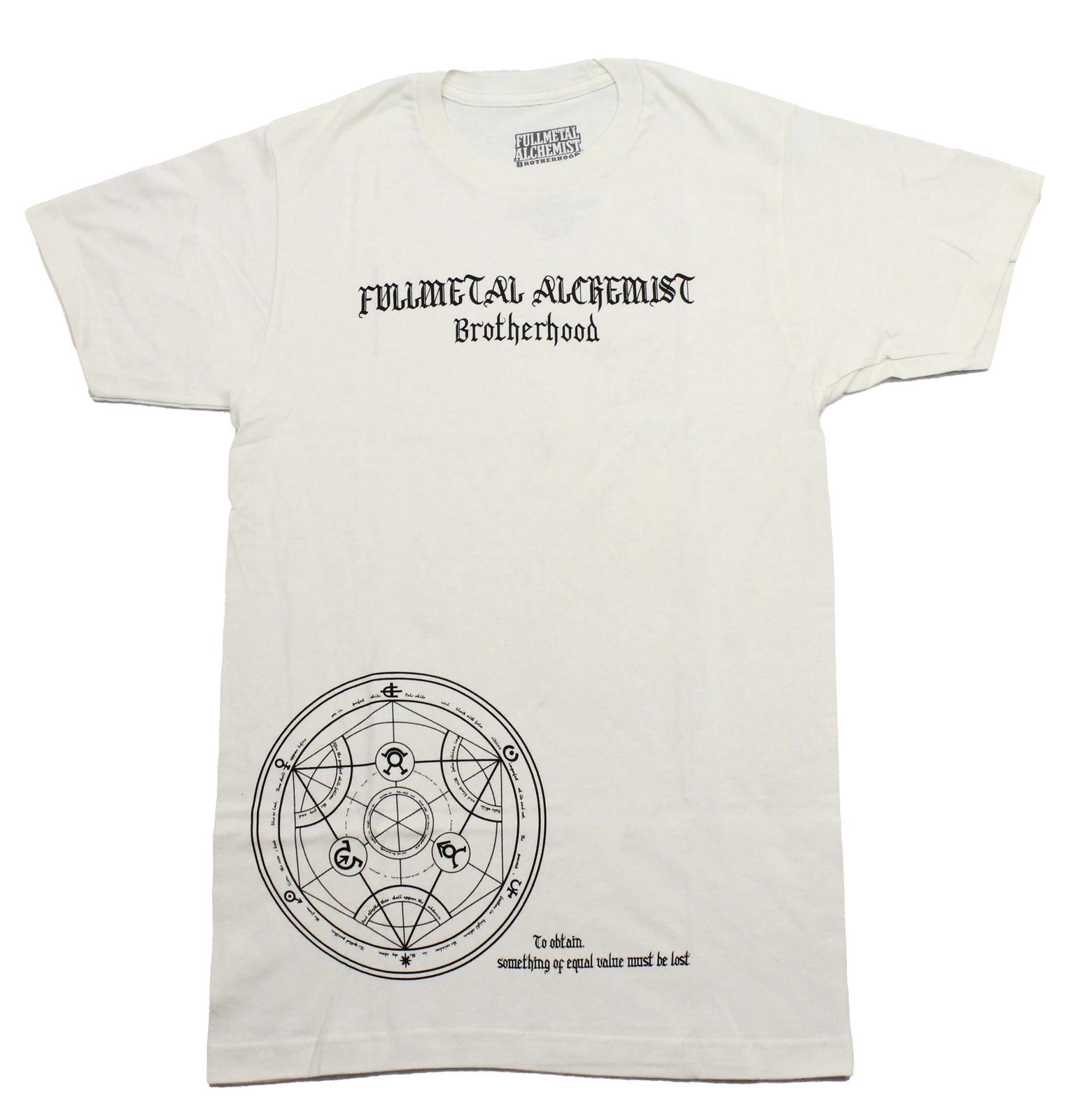 Full Metal Alchemist New Adult T-shirt Name Above Transmutation Circle L