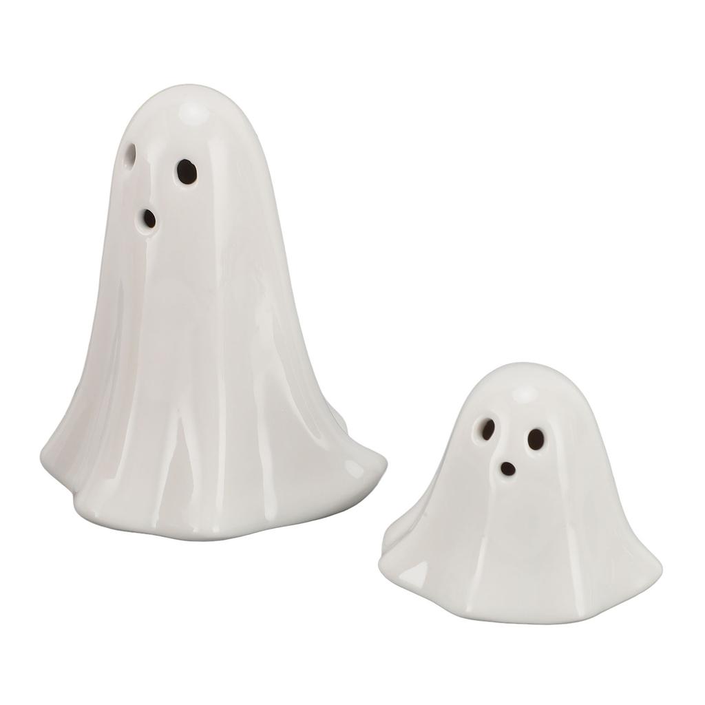 2 Buc. Lumini de Noapte Fantomă Drăguțe Amuzante din Ceramică Luminoase Figurine Fantomă pentru Decor Acasă de Sărbători