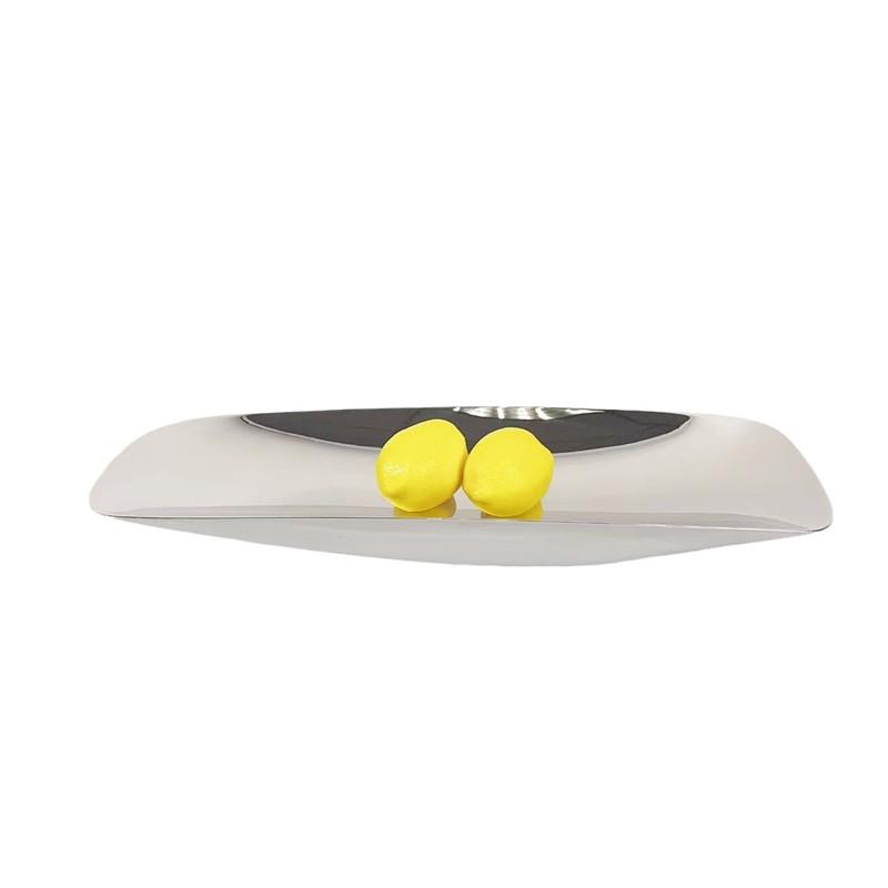 Deluxe Stainless Steel Fruit Plate, Creative Rectangular Large Bowl, Simple Tableware, Kitchen, Home Decoration, Restaurant