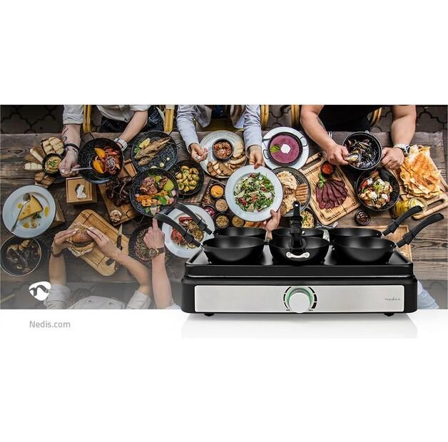 Раклетница Nedis FCRA310FBK6 Party-Wok-Set