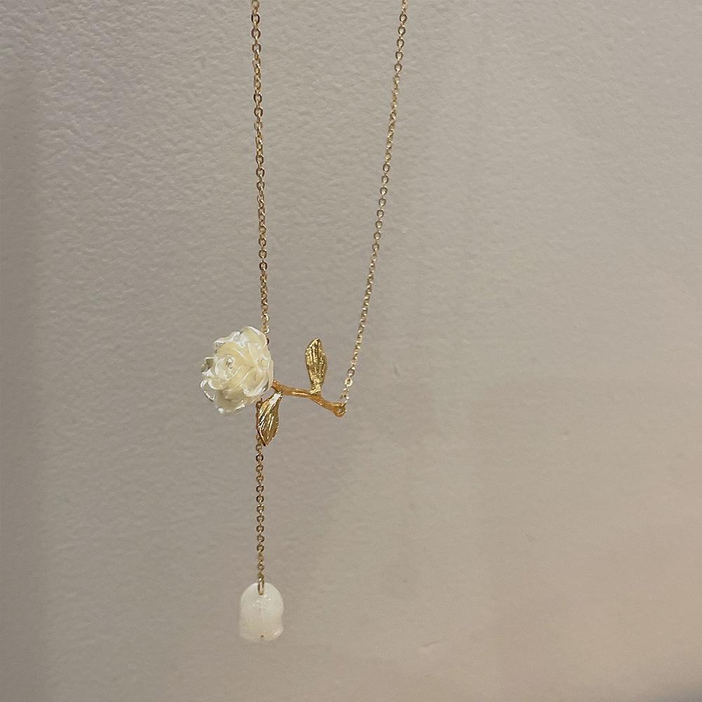 New Wine Red Cherry Gold Color Pendant Necklace For Women Personality Fashion Necklace Wedding Zircon Birthday Gifts