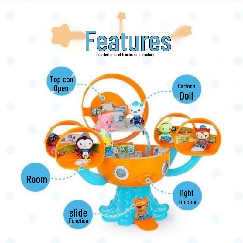 Undersea Octopus Castle: Sound & Light Pretend Play Set for Kids - Ideal for Happy Children's Day