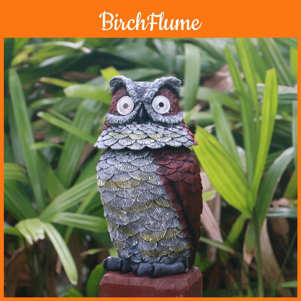 Modern Art Resin Owl Solar Light Decorative Figurine For Garden And Home Decor