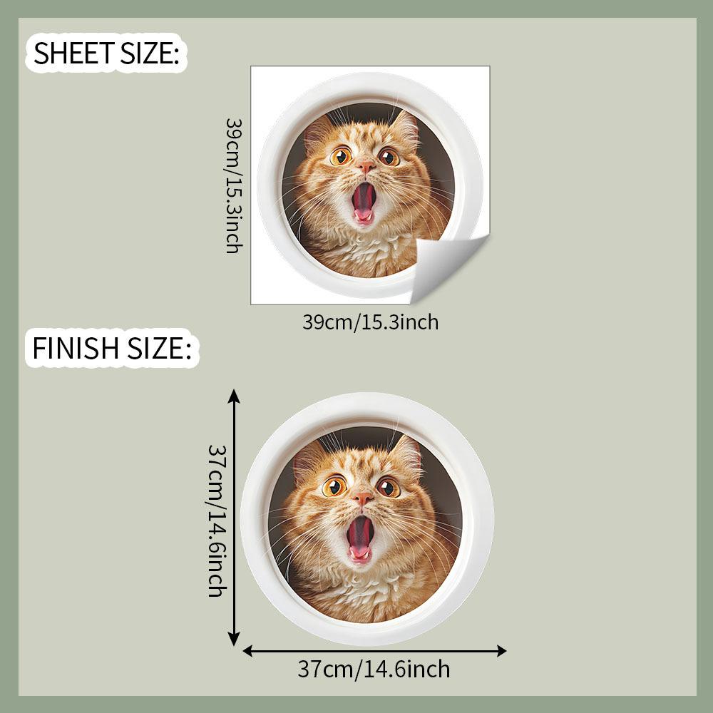 

Мультфильм зонд кошка ванная комната туалет украшение дома украшения наклейки 39*39CM/fun-m380