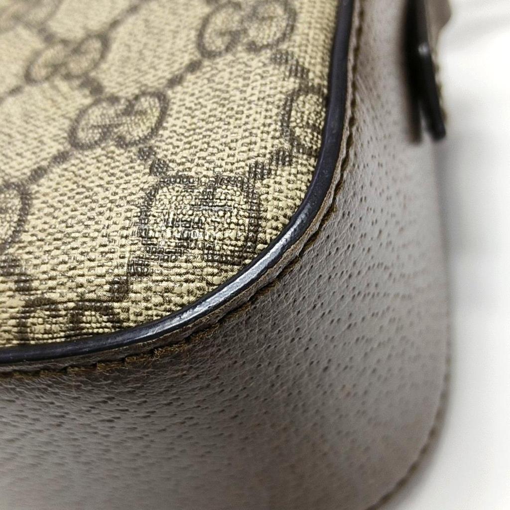 [Usato] Serie Neo Vintage Logo in Lamina d'Oro Testa di Tigre Metallica Monogramma Tela e Pelle Borsa Fotografica - Buono #W0RDTK