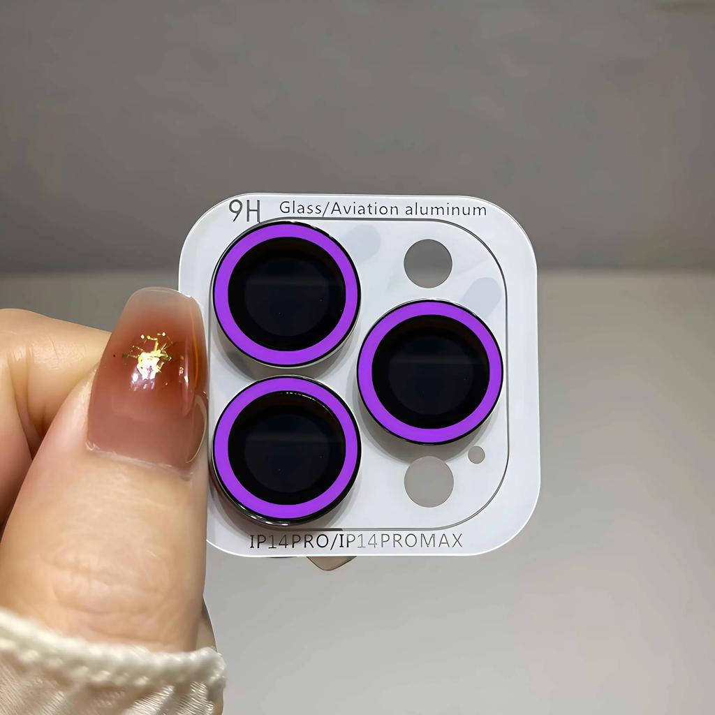 2-3Pcs Luxury Fluorescence Ceramic Camera Protect Cap For IPhone 17Pro Max Air 16 15 14 13 Plus Ring Lens Anti-scratch Glass Cap