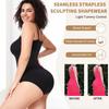Body bez ramiączek Body dla kobiet Wyszczuplające brzuch Urządzenie do modelowania sylwetki Bezszwowe body rzeźbiące pod sukienkami Trenażer talii Wyszczuplające trykoty Topy
