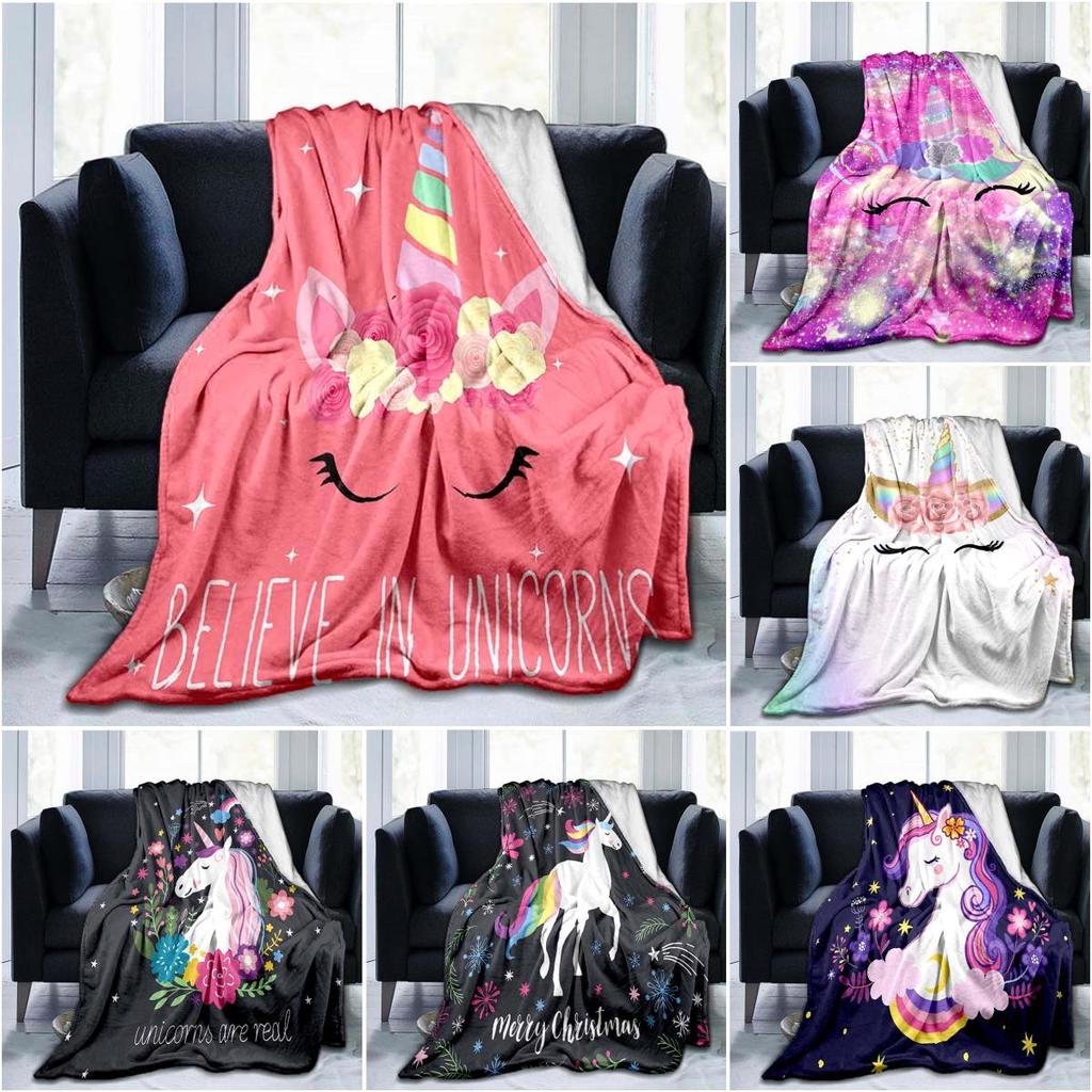 Купить Мягкое одеяло с 3D мультяшным единорогом, мультяшное одеяло ...