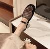 Fashion 2024 New Beach Shoes Comfort Retro Female Flat shoes Summer Mesh Hollow Sandals Women Flats Shallow slippers