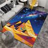 Colorful Pyramid and Starry Night Pattern Carpet for Home Decor Suitable for use as an anti-slip for living room bedroom sofas