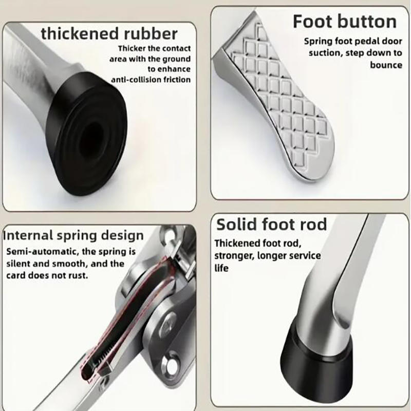 Foot-Activated Door Stop Heavy-Duty Commercial Door Holder for Shop Office and Home Use