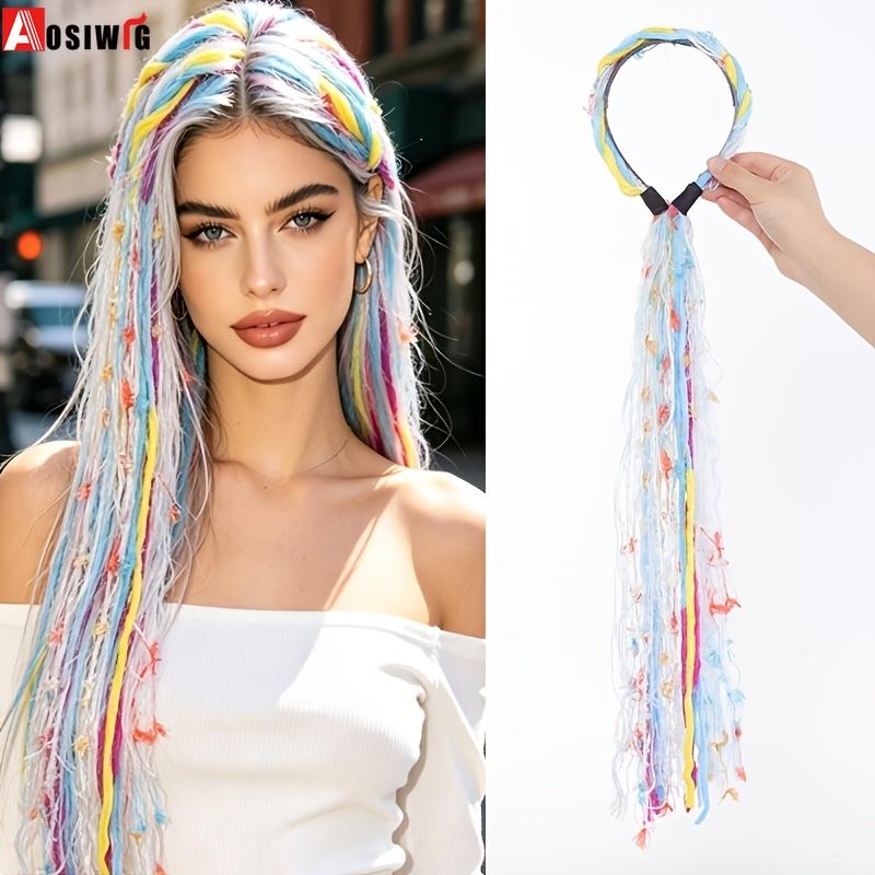Plüsch Maillard-farbenes Stirnband mit langen Quasten Bohemian Haaraccessoire Geeignet für Damenpartys
