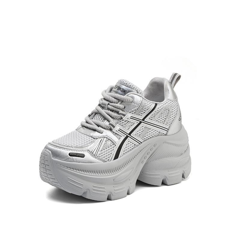 

Women s shoes new platform-soled fashion heightening versatile casual shoes dad women s shoes sneakers breathable 40 сірий колір
