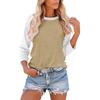 Women's Casual Colorblock Long Sleeve T-shirt Top