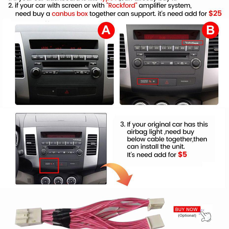 Mitsubishi Outlander Vertical Screen Android Navigation System