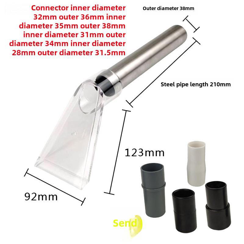 Jieba Vacuum Upholstery Scraper Nozzle - Transparent, Triangular, for Sofa and Fabric Cleaning