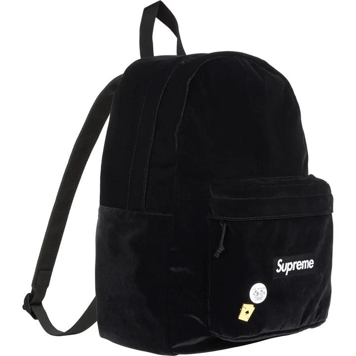 Supreme Rucsac de catifea negru