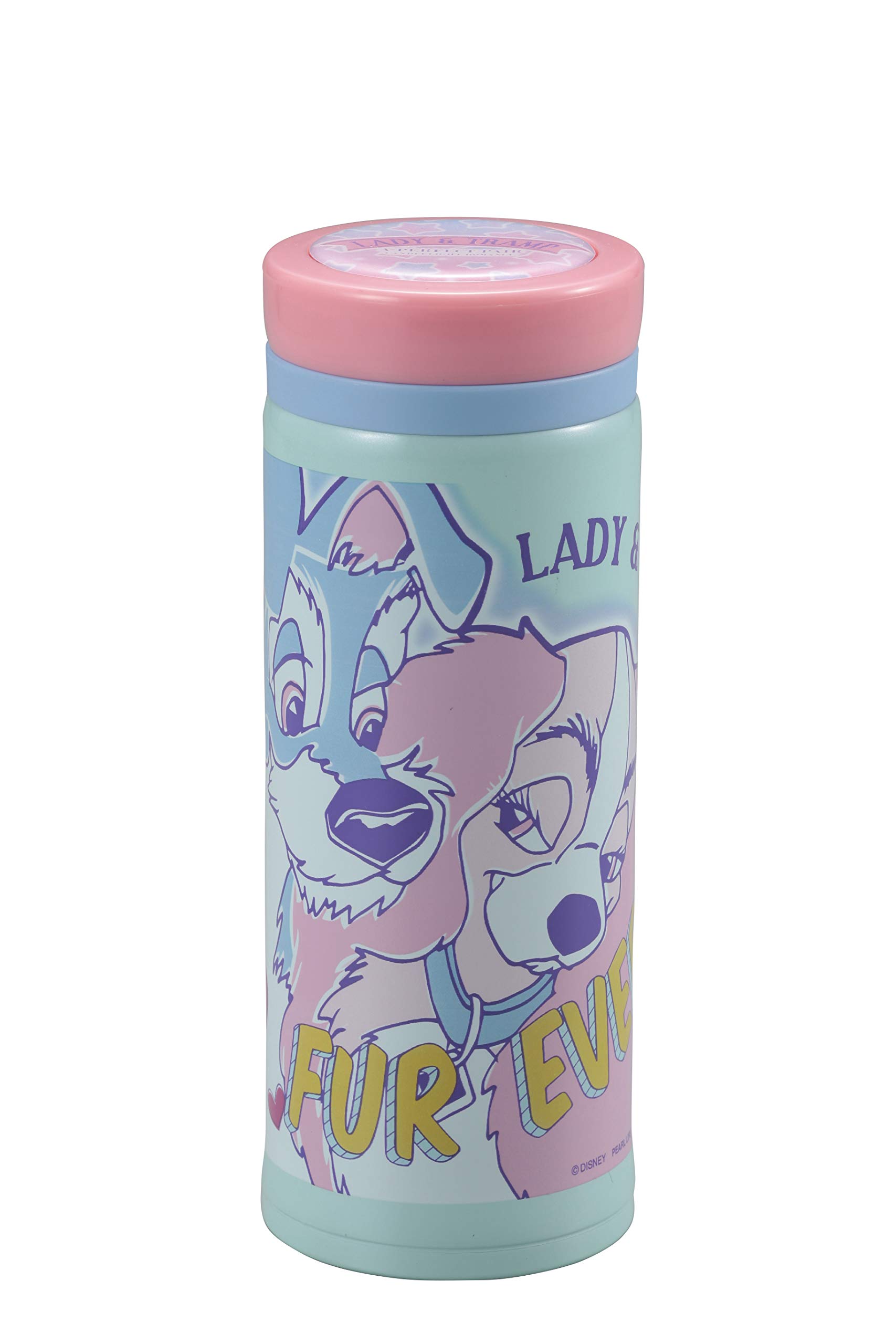 

Pearl Metal Easy Open Lightweight Personal Bottle Lady 350ml with Ice Stopper Disney & Tramp/Love MA-2243