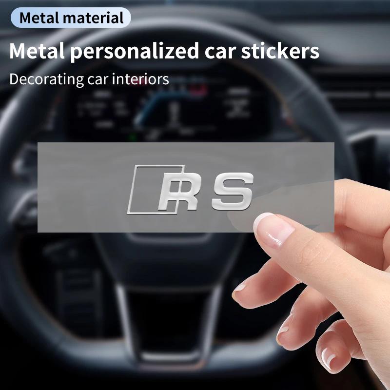3D Metall Auto Emblem Buchstabe Dekorative Aufkleber Abzeichen Decal Für Audi Sport RS S Line QRS5 RS6 RS7 S7 S8 S5 S6 S7 QS5 Q5 Q7 Q8 TT