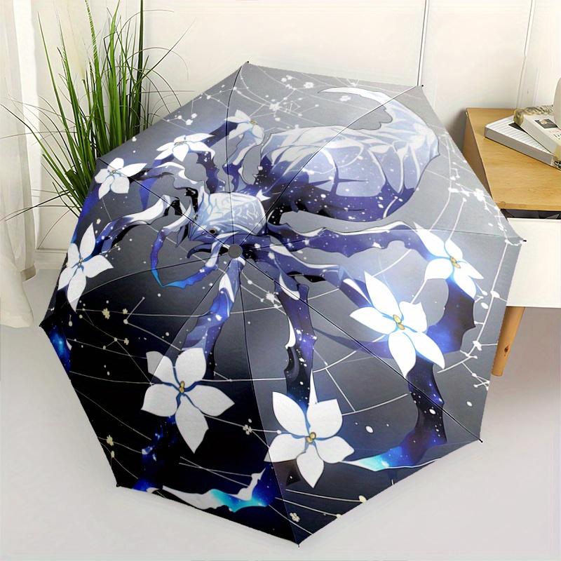 

1pc Spider Art Durable Cartoon Folding Umbrella, Portable 3-Fold Compact Umbrella for Men and Women, Suitable for Travel or Daily Use.U078
