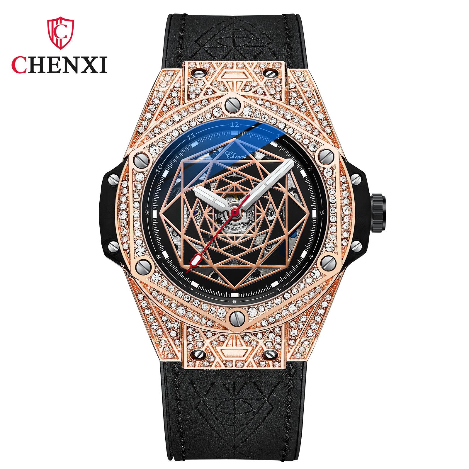 

Новий розкішний чоловічий годинник ТОП-бренду з коробкою Чоловічі автоматичні порожнисті чоловічі годинники з великим циферблатом Водонепроникні чоловічі механічні годинники