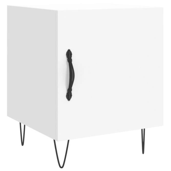 VidaXL Table de chevet blanc 40x40x50 cm bois d’ingénierie 827548