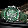 POEDAGAR Fashion Men Wristwatch Week Date Digital LED Quartz Man Clock Alarm Dual Time Display Electronic Luminous Men's Watches