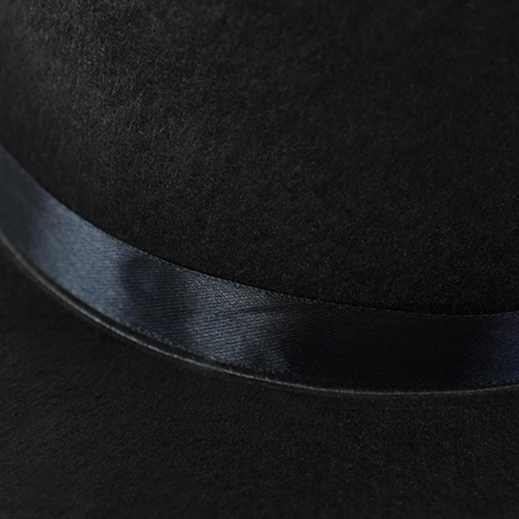 Vintage Black Top Hat Satins Ribbon Belt Caroler Snowman Costume Accessory for Adults and Teens Formal Occasion