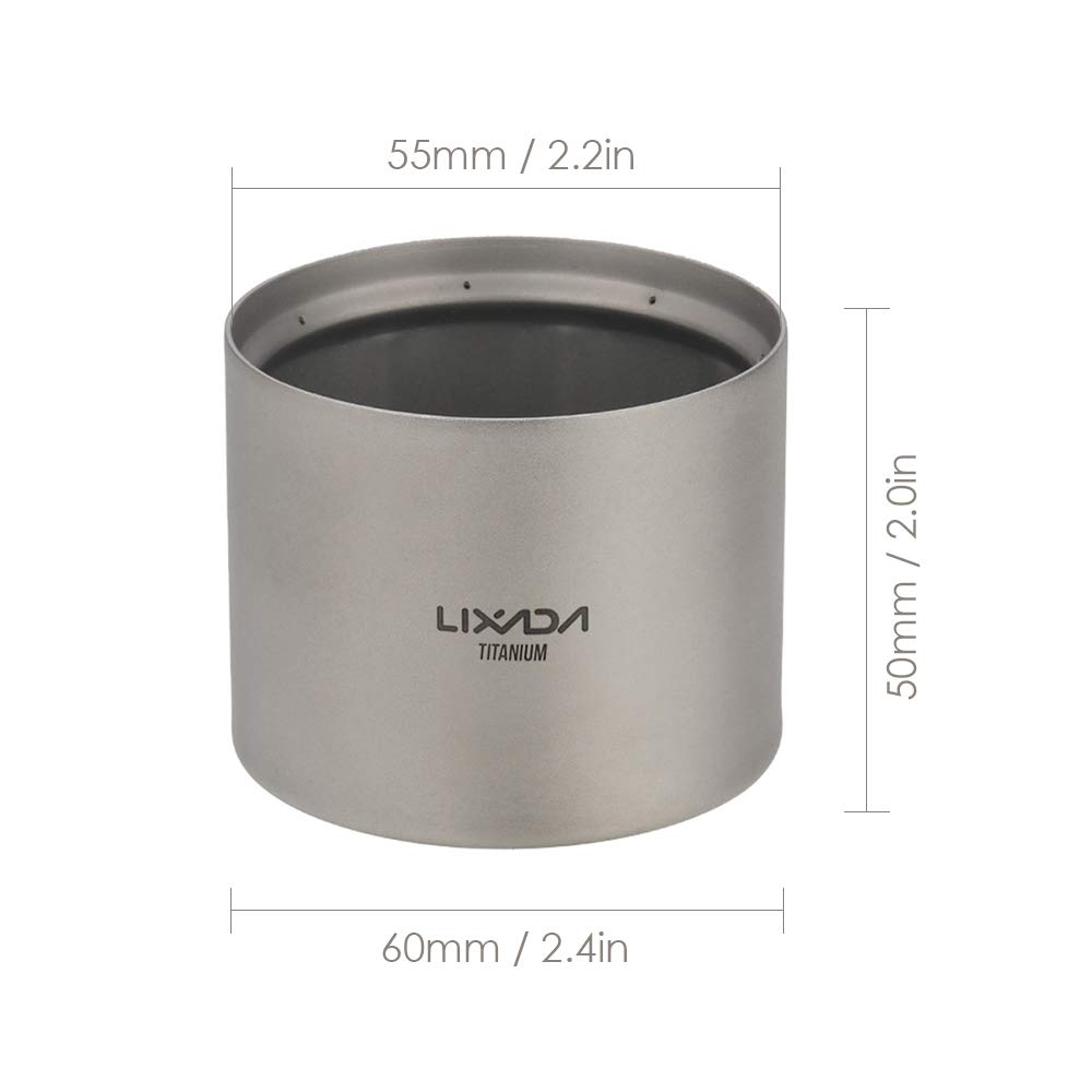LIXADA Titanium Alcohol Stove, Lightweight, for Camping and Hiking (Titanium) [Alcohol Stove Only]