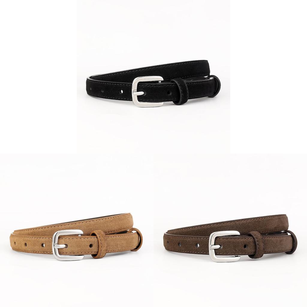 Minimalist Leather Belt For Women With Pin Buckle For Casual And Office Wear
