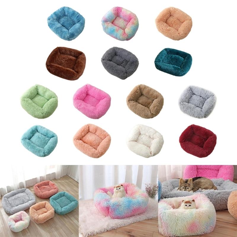 Creative Pet Bed Thicken Nest for Dogs and Cats Soft Plush Rectangular Sofa