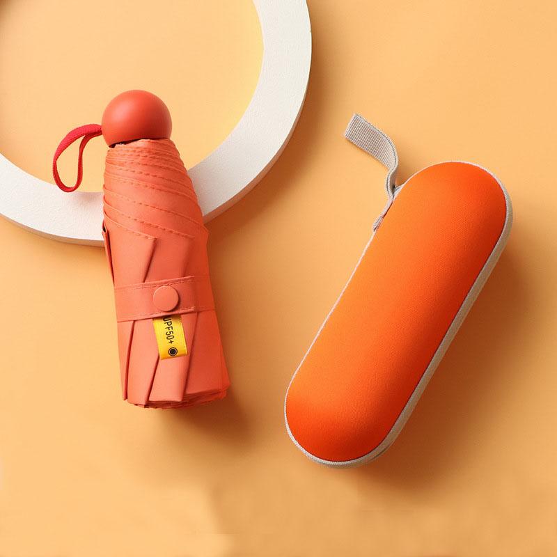 Dual-Use Compact Portable Sunshade, Pocket Capsule, UV Protection, Female Gift, Sunshade, Sun,5-section UMBRELLA