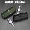 Couros de Vaca Relógio Mecânico Protetor Rolo Estojo para Relógios Protetor de Relógios Mecânicos com Interior de Veludo Macio X3UC