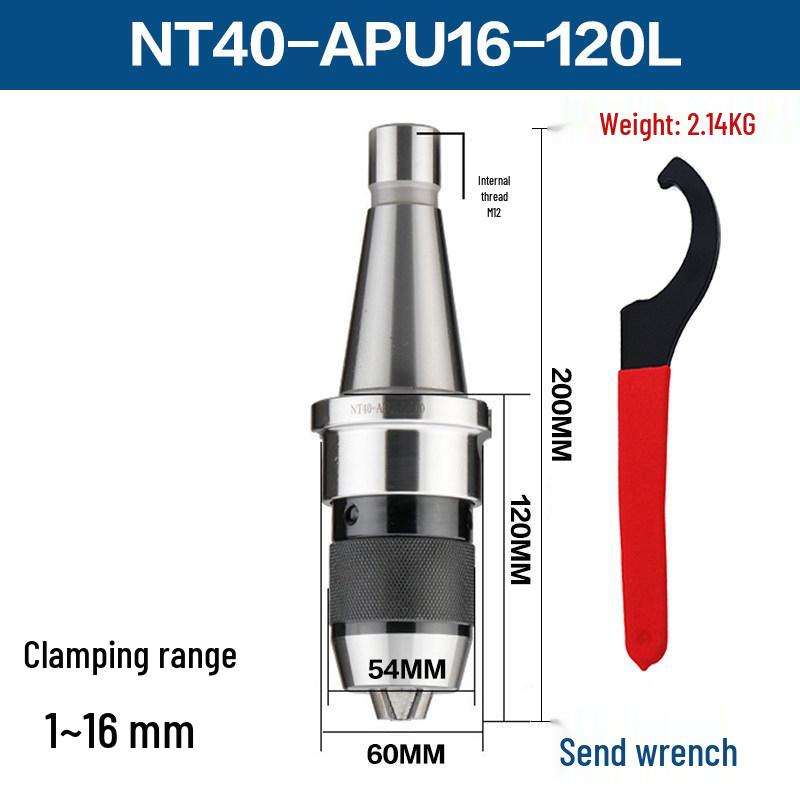 Self-Locking Tapered Tailstock Drill Chuck for CNC Lathe & Milling Machine