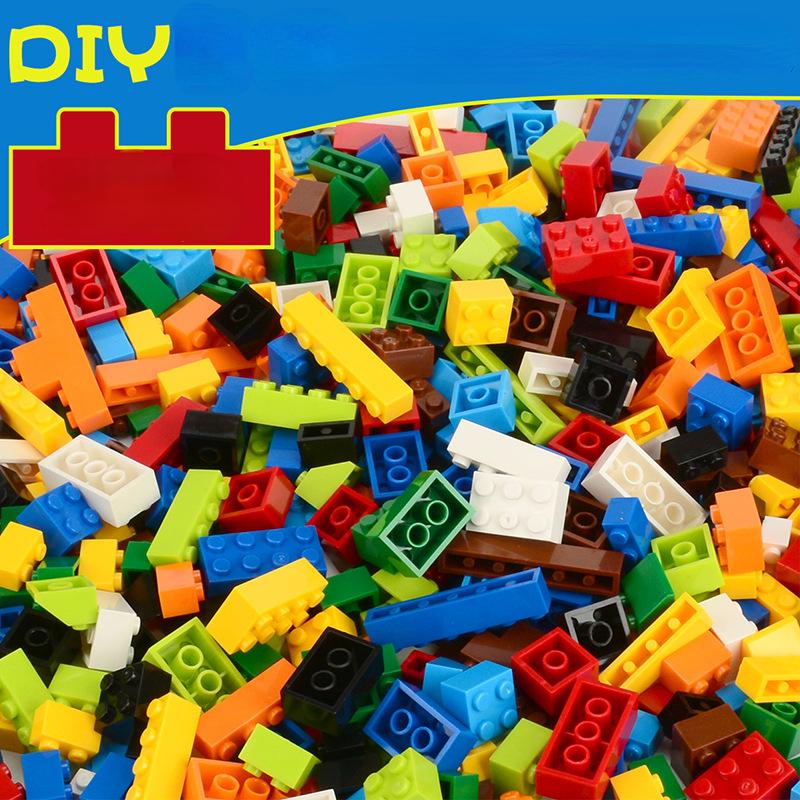 300/500/1000 DIY kreative Bausteine Großpackung Stadt Klassik Bausteine Zusammengebautes Geburtstagsgeschenk Pädagogisches Spielzeug für Kinder