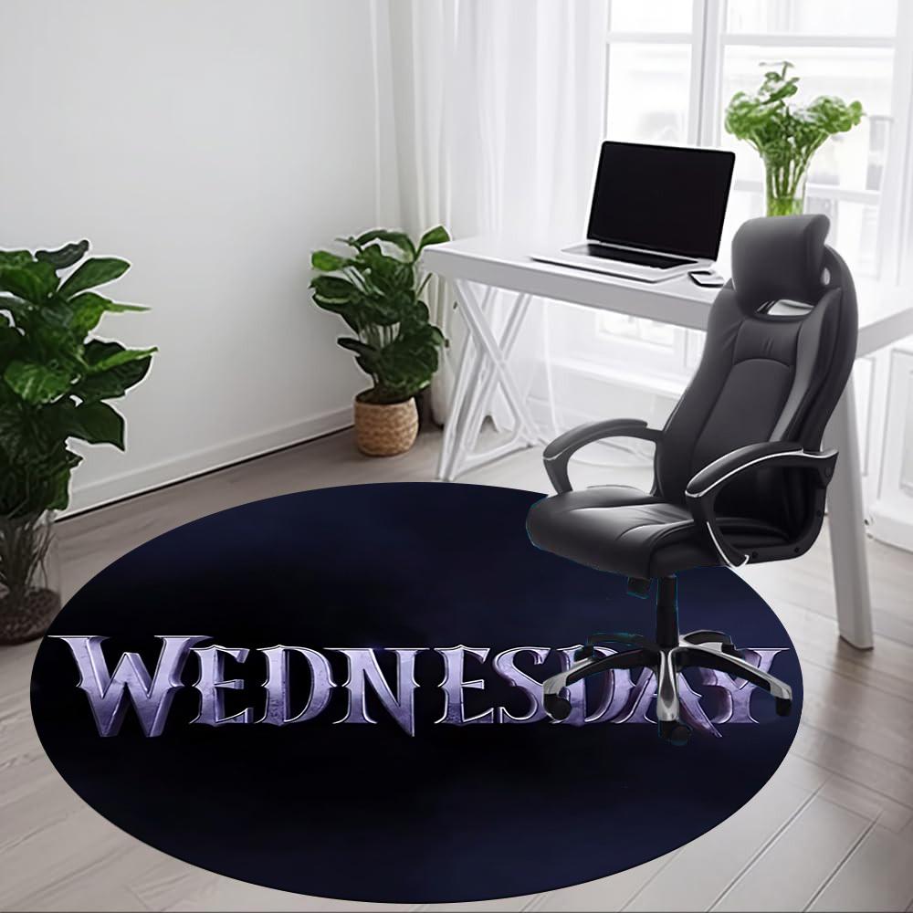 1PC Wednesday Addams Office Round Rug Perfect for Office Non-Slip Backing, Decorative Floor Mat yy250916040