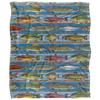 JQ Licensing Silky Patterned Fishing Supersoft Blanket