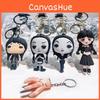 Encantador Chaveiro 3D Família Addams Silicone Figura Gótica Wandinha